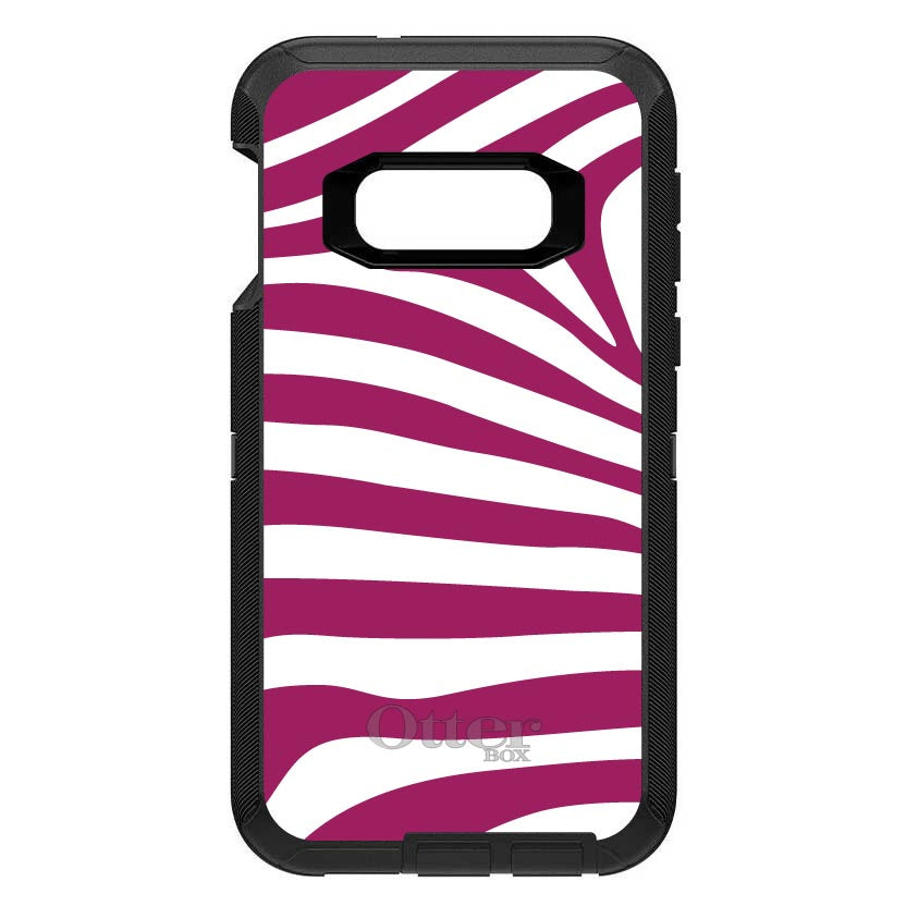 Fuchsia & White Zebra Skin Stripes OtterBox Defender Case for iPhone & Galaxy, view 10