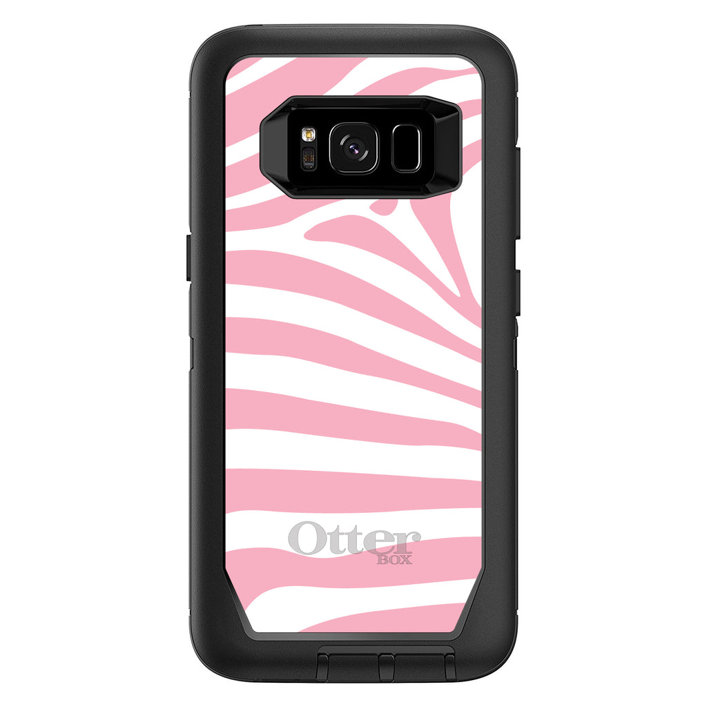 Pink & White Zebra Skin Stripes OtterBox Defender Case for iPhone & Galaxy, view 12
