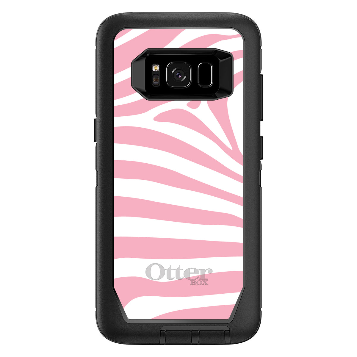 Pink & White Zebra Skin Stripes OtterBox Defender Case for iPhone & Galaxy, view 12