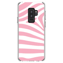 DistinctInk® Clear Shockproof Hybrid Case for Apple iPhone / Samsung Galaxy / Google Pixel - Pink & White Zebra Skin Stripes