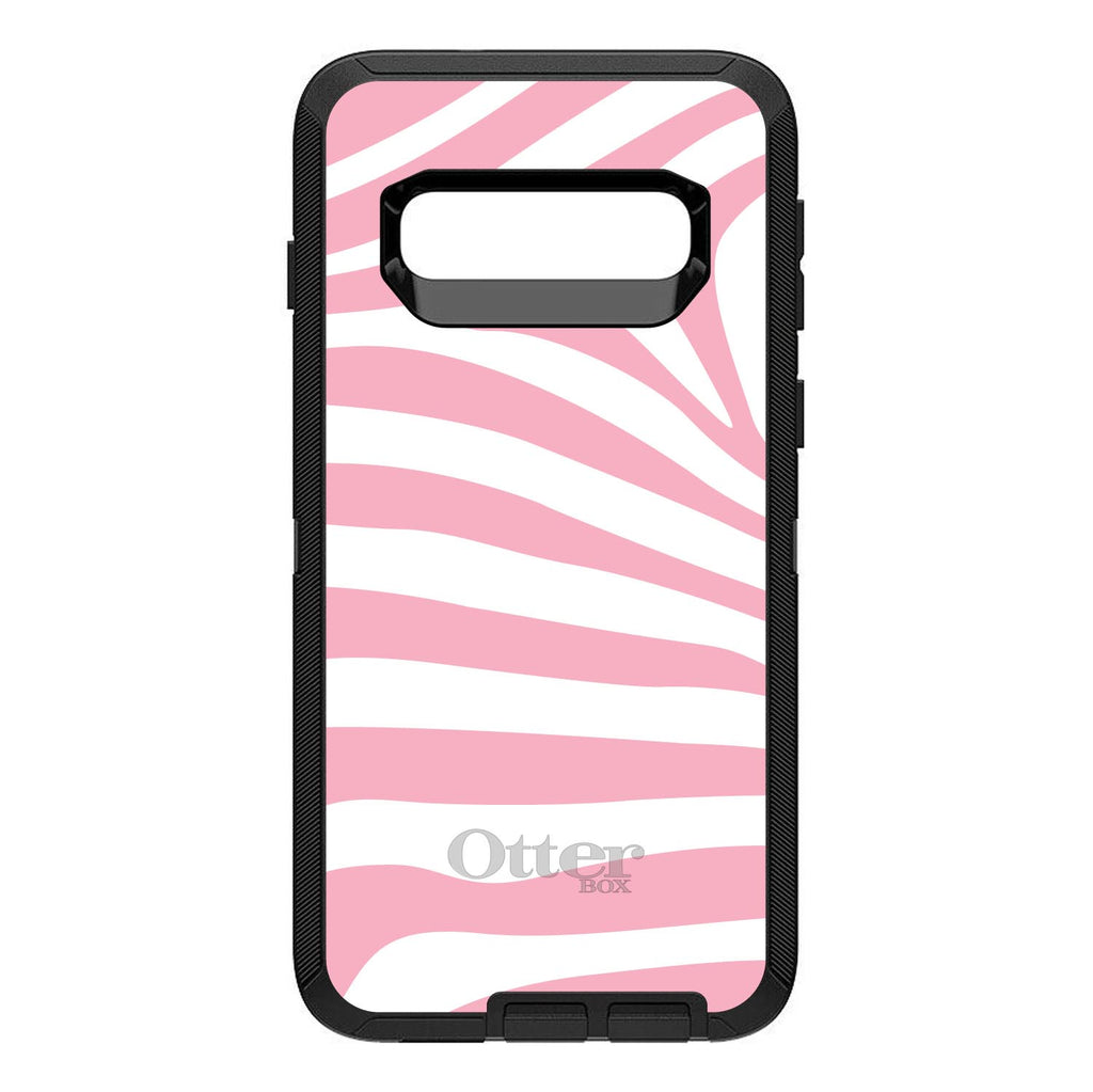 Pink & White Zebra Skin Stripes OtterBox Defender Case for iPhone & Galaxy, view 9