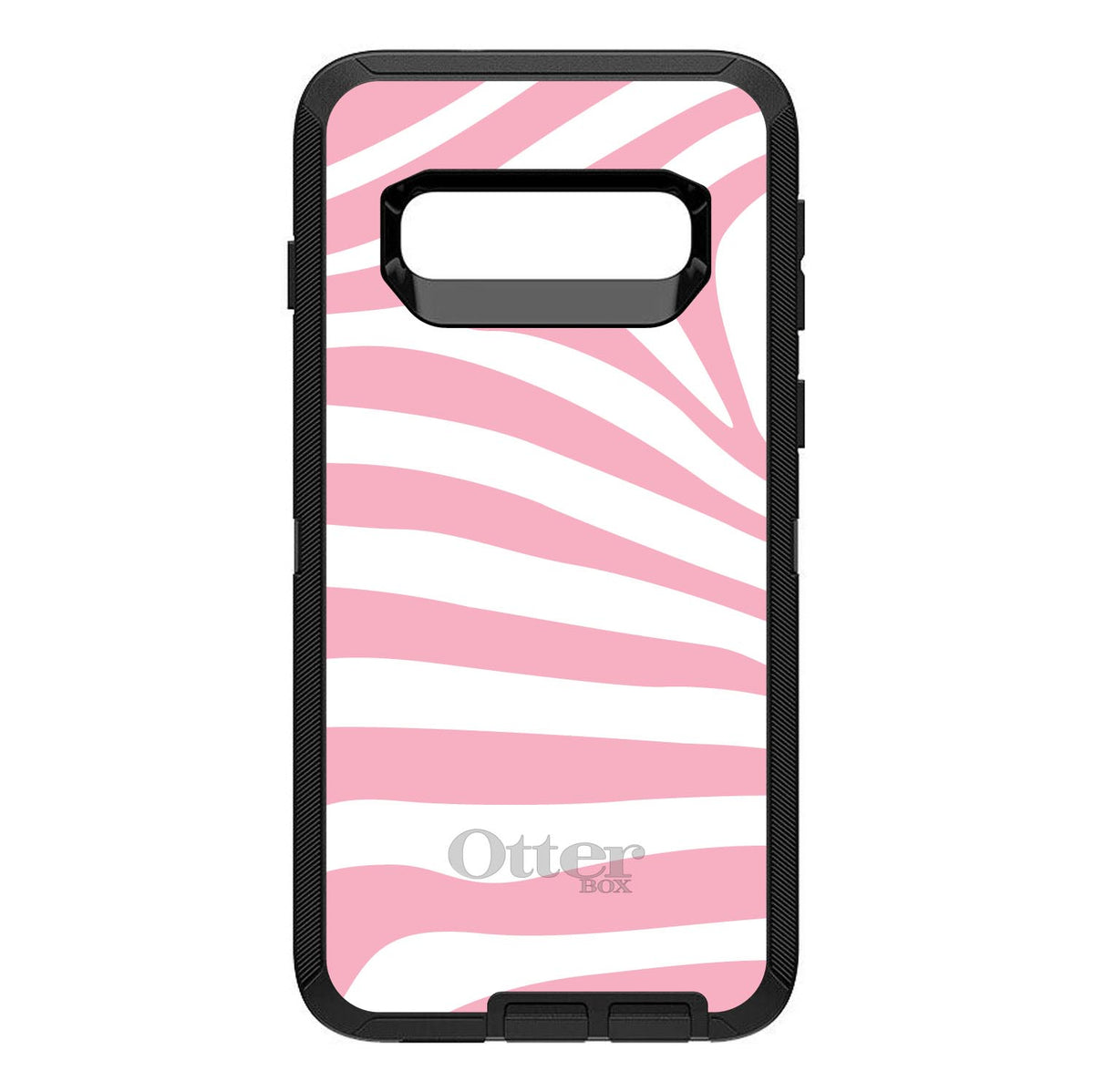 Pink & White Zebra Skin Stripes OtterBox Defender Case for iPhone & Galaxy, view 9