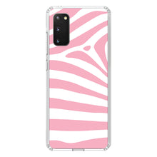 DistinctInk® Clear Shockproof Hybrid Case for Apple iPhone / Samsung Galaxy / Google Pixel - Pink & White Zebra Skin Stripes