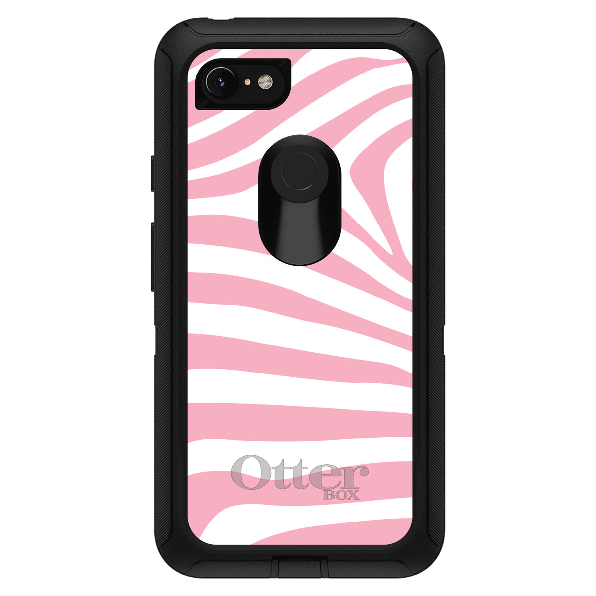 Pink & White Zebra Skin Stripes OtterBox Defender Case for iPhone & Galaxy, view 18