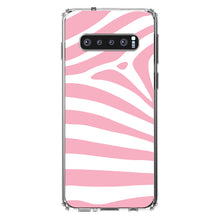 DistinctInk® Clear Shockproof Hybrid Case for Apple iPhone / Samsung Galaxy / Google Pixel - Pink & White Zebra Skin Stripes