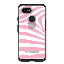 DistinctInk™ OtterBox Symmetry Series Case for Apple iPhone / Samsung Galaxy / Google Pixel - Pink & White Zebra Skin Stripes
