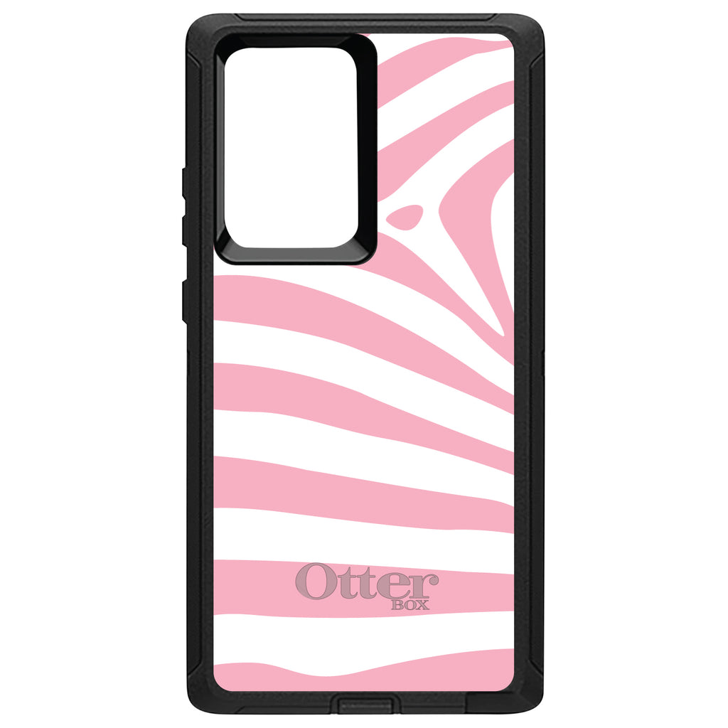 Pink & White Zebra Skin Stripes OtterBox Defender Case for iPhone & Galaxy, view 13