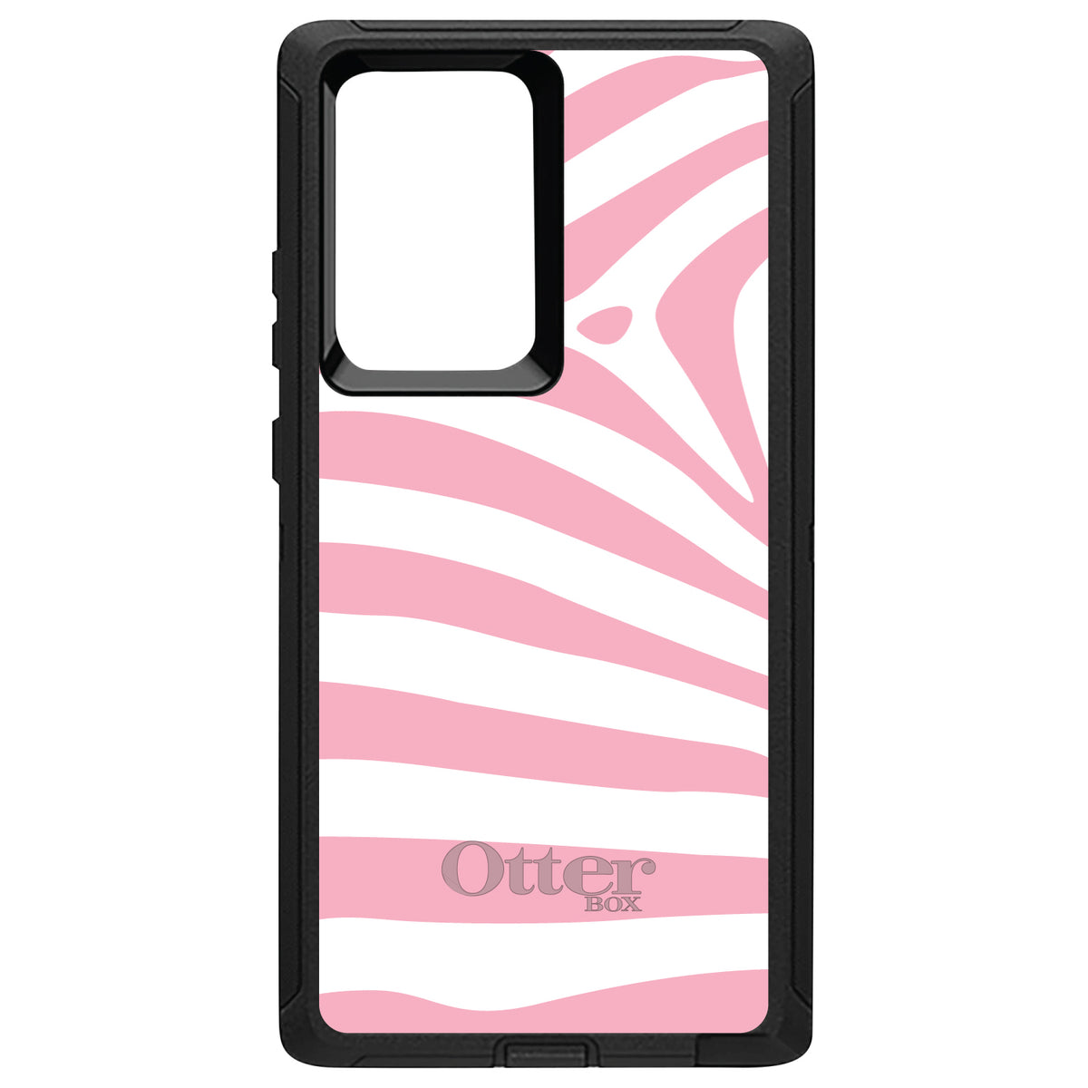 Pink & White Zebra Skin Stripes OtterBox Defender Case for iPhone & Galaxy, view 13