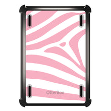 DistinctInk™ OtterBox Defender Series Case for Apple iPad / iPad Pro / iPad Air / iPad Mini - Pink & White Zebra Skin Stripes