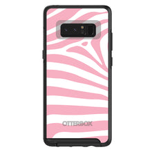 DistinctInk™ OtterBox Symmetry Series Case for Apple iPhone / Samsung Galaxy / Google Pixel - Pink & White Zebra Skin Stripes