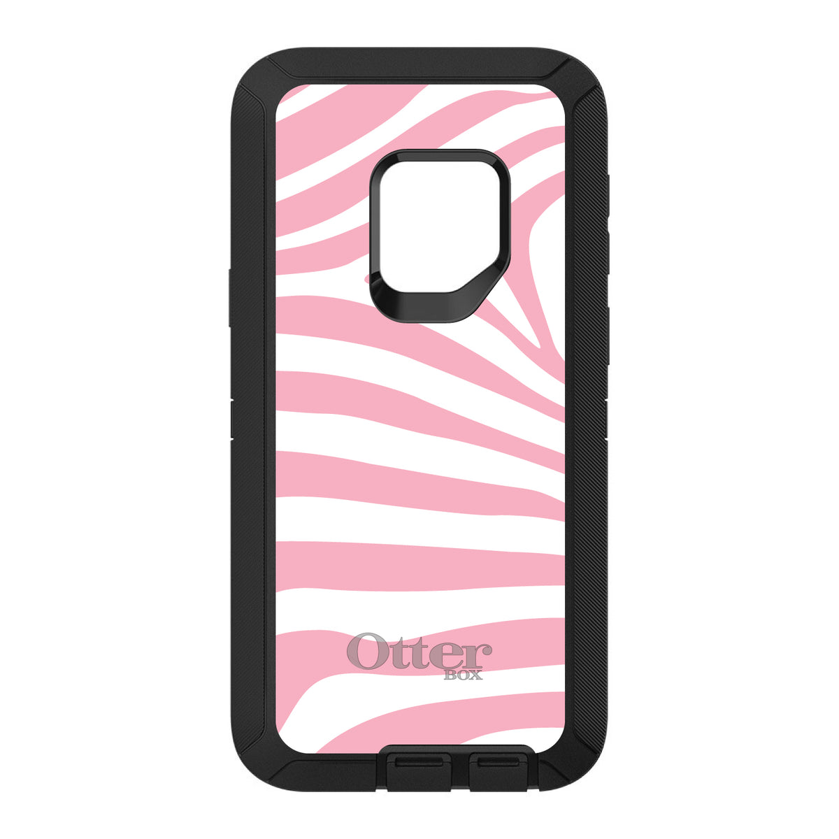 Pink & White Zebra Skin Stripes OtterBox Defender Case for iPhone & Galaxy, view 11