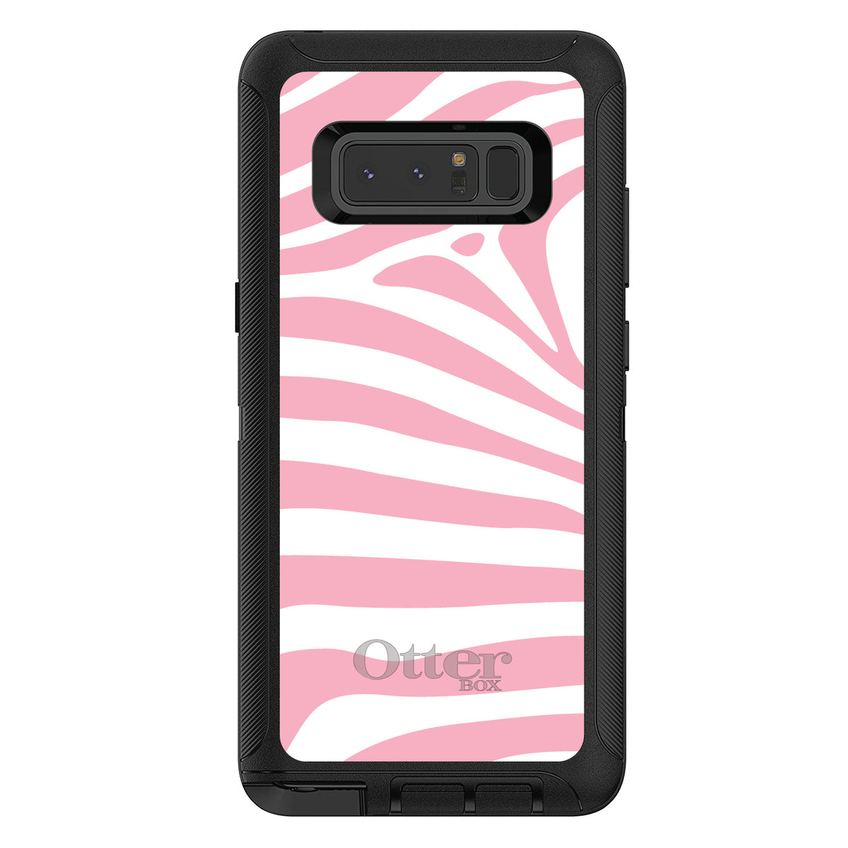 Pink & White Zebra Skin Stripes OtterBox Defender Case for iPhone & Galaxy, view 17