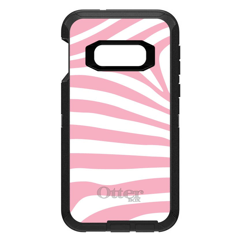 Pink & White Zebra Skin Stripes OtterBox Defender Case for iPhone & Galaxy, view 10