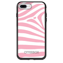 DistinctInk™ OtterBox Symmetry Series Case for Apple iPhone / Samsung Galaxy / Google Pixel - Pink & White Zebra Skin Stripes