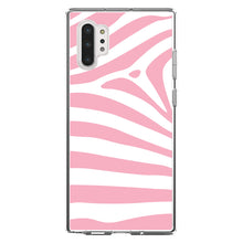 DistinctInk® Clear Shockproof Hybrid Case for Apple iPhone / Samsung Galaxy / Google Pixel - Pink & White Zebra Skin Stripes