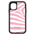 Pink & White Zebra Skin Stripes OtterBox Defender Case for iPhone & Galaxy, view 2