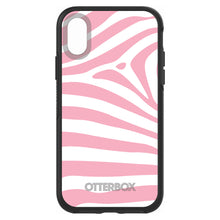 DistinctInk™ OtterBox Symmetry Series Case for Apple iPhone / Samsung Galaxy / Google Pixel - Pink & White Zebra Skin Stripes