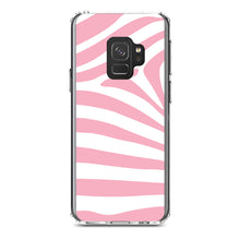 DistinctInk® Clear Shockproof Hybrid Case for Apple iPhone / Samsung Galaxy / Google Pixel - Pink & White Zebra Skin Stripes