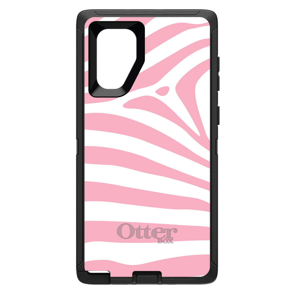 Pink & White Zebra Skin Stripes OtterBox Defender Case for iPhone & Galaxy, view 15