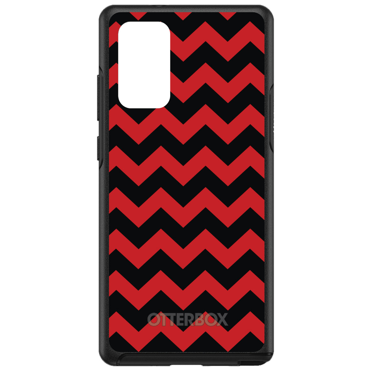 Black Red Chevron Stripes OtterBox Symmetry Case for iPhone & Galaxy, view 10