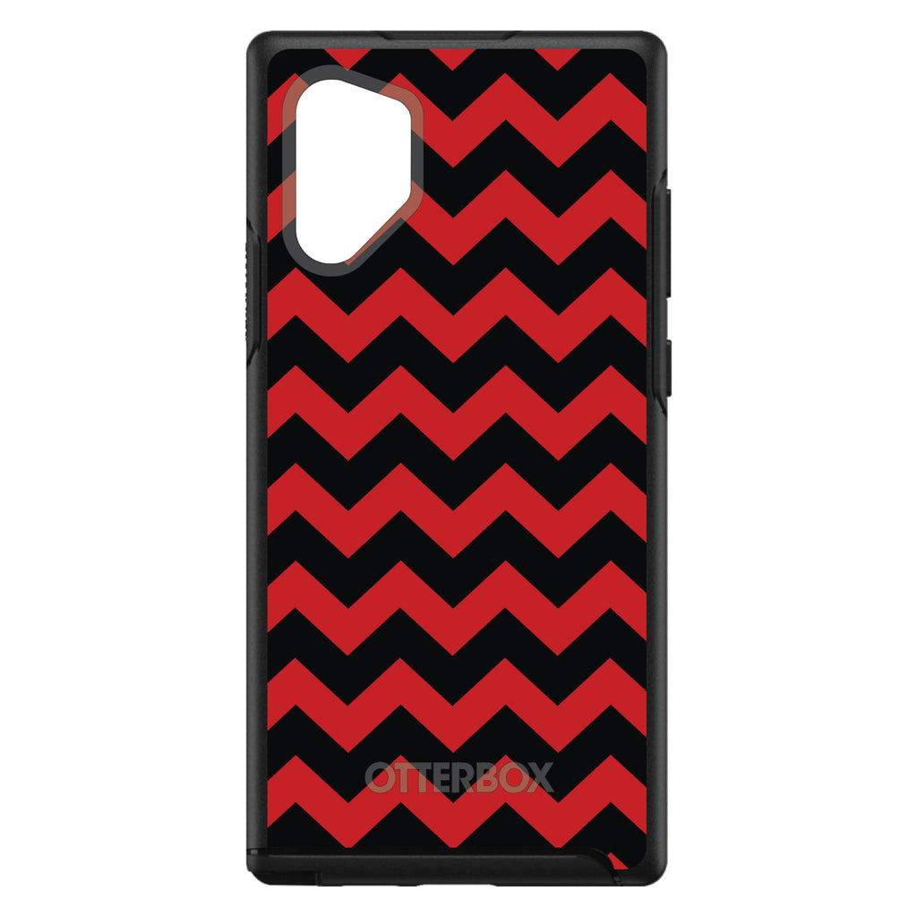 Black Red Chevron Stripes OtterBox Symmetry Case for iPhone & Galaxy, view 11