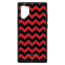 DistinctInk™ OtterBox Symmetry Series Case for Apple iPhone / Samsung Galaxy / Google Pixel - Black Red Chevron Stripes