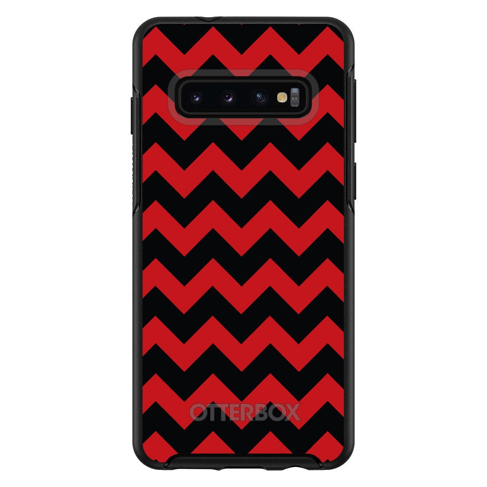 Black Red Chevron Stripes OtterBox Symmetry Case for iPhone & Galaxy, view 6