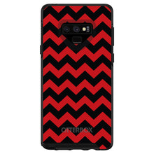 DistinctInk™ OtterBox Symmetry Series Case for Apple iPhone / Samsung Galaxy / Google Pixel - Black Red Chevron Stripes