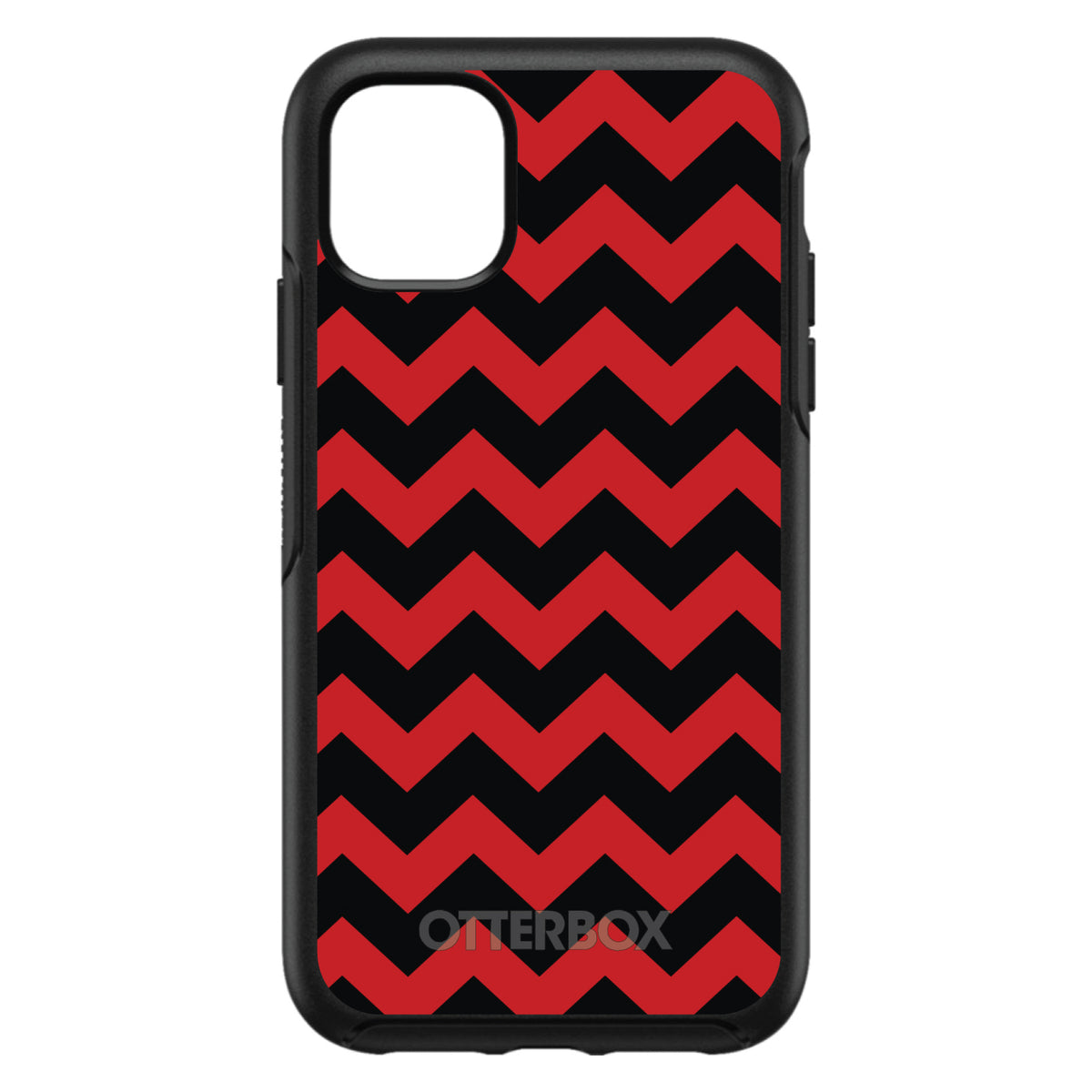 Black Red Chevron Stripes OtterBox Symmetry Case for iPhone & Galaxy