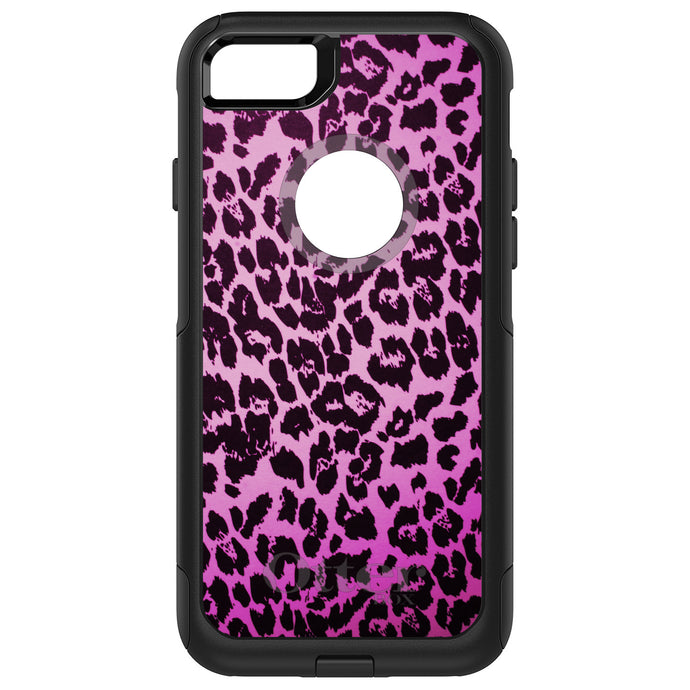 DistinctInk OtterBox Commuter Series Case for Apple iPhone or Samsung Galaxy - Pink Purple Leopard Skin Spots