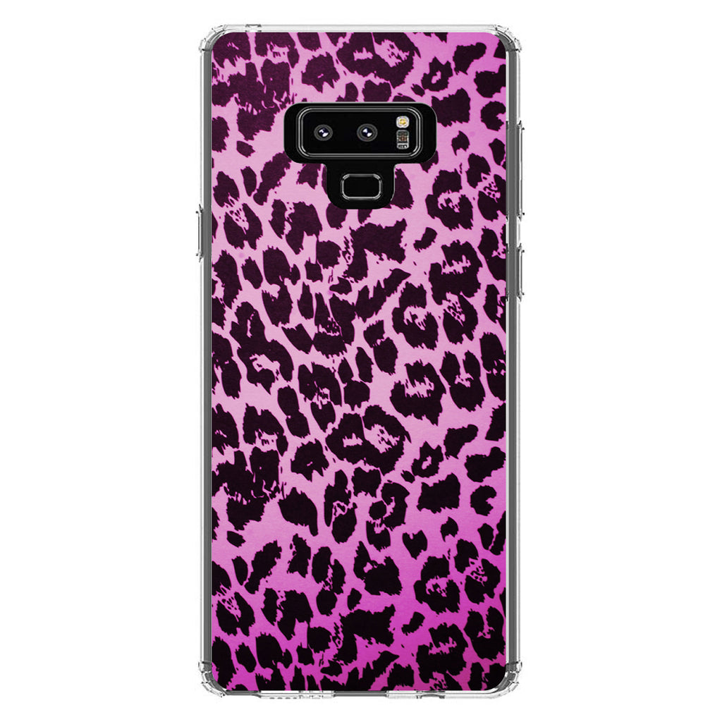 Pink Purple Leopard Skin Spots Clear Shockproof iPhone Case, view 11