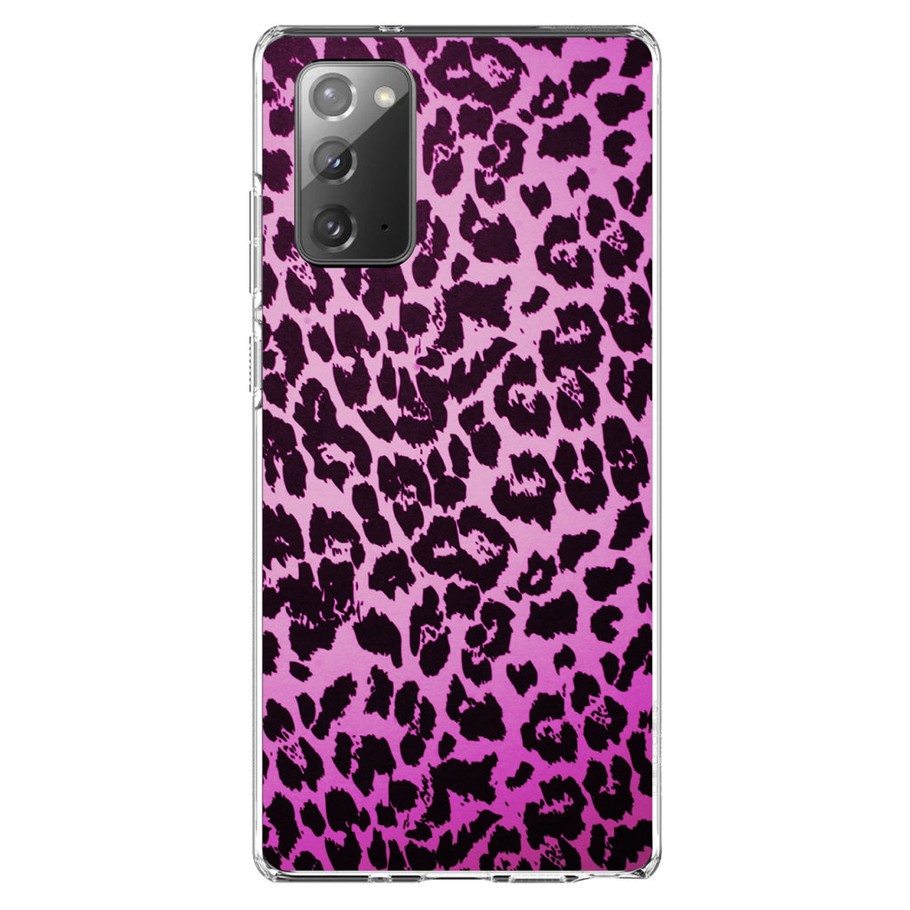 Pink Purple Leopard Skin Spots Clear Shockproof iPhone Case, view 7