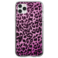 Pink Purple Leopard Skin Spots Clear Shockproof iPhone Case