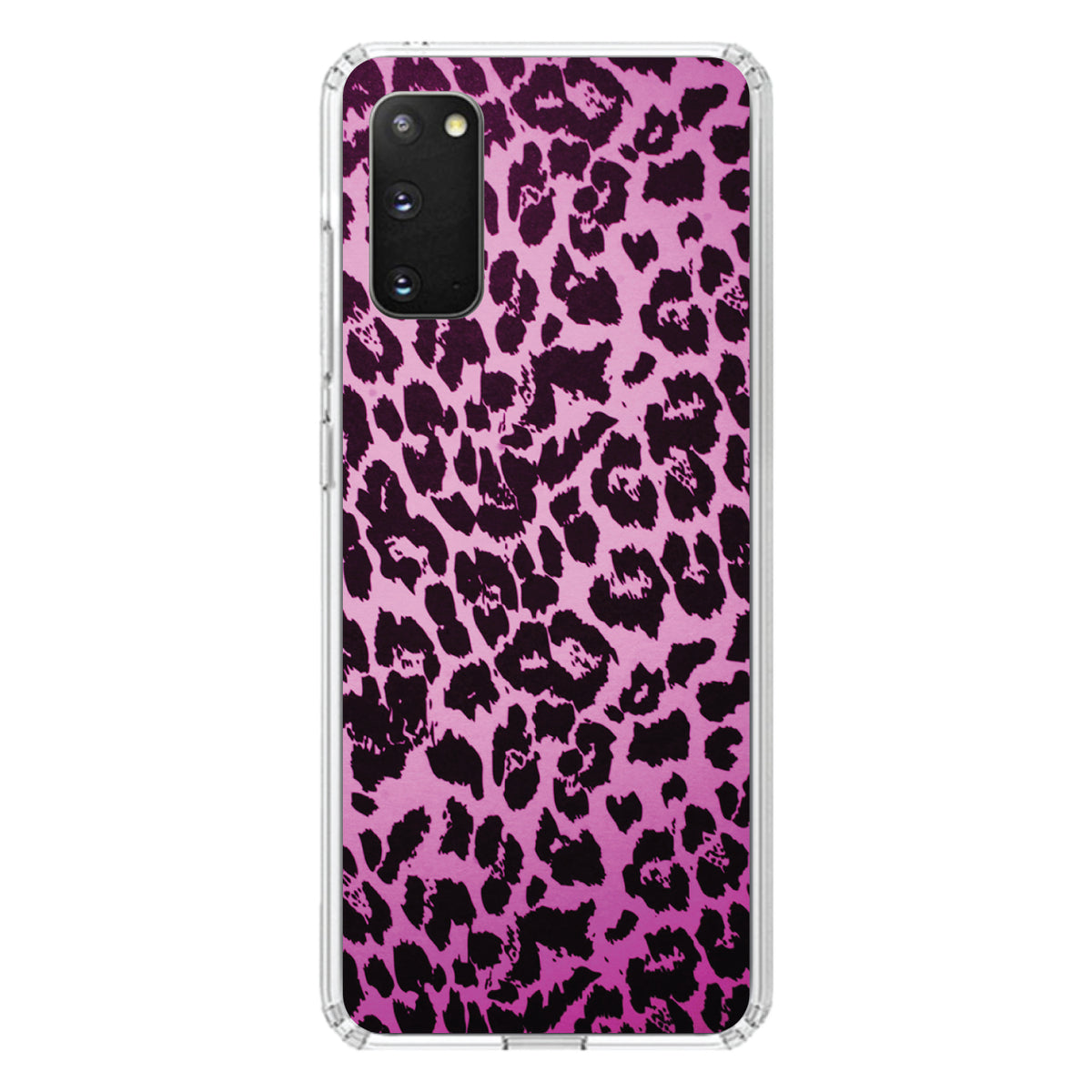 Pink Purple Leopard Skin Spots Clear Shockproof iPhone Case, view 13