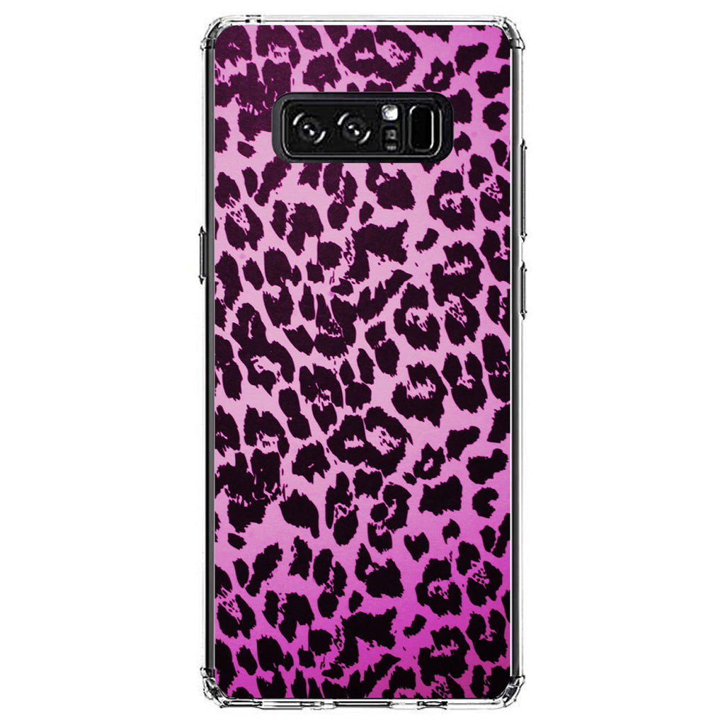 Pink Purple Leopard Skin Spots Clear Shockproof iPhone Case, view 12