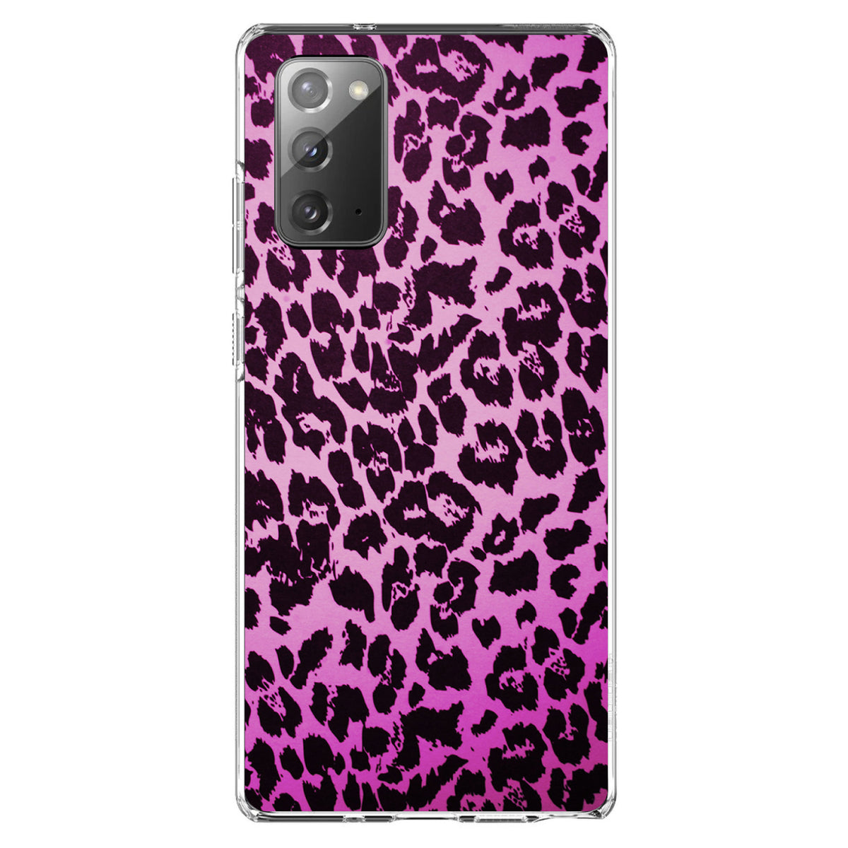 Pink Purple Leopard Skin Spots Clear Shockproof iPhone Case, view 8