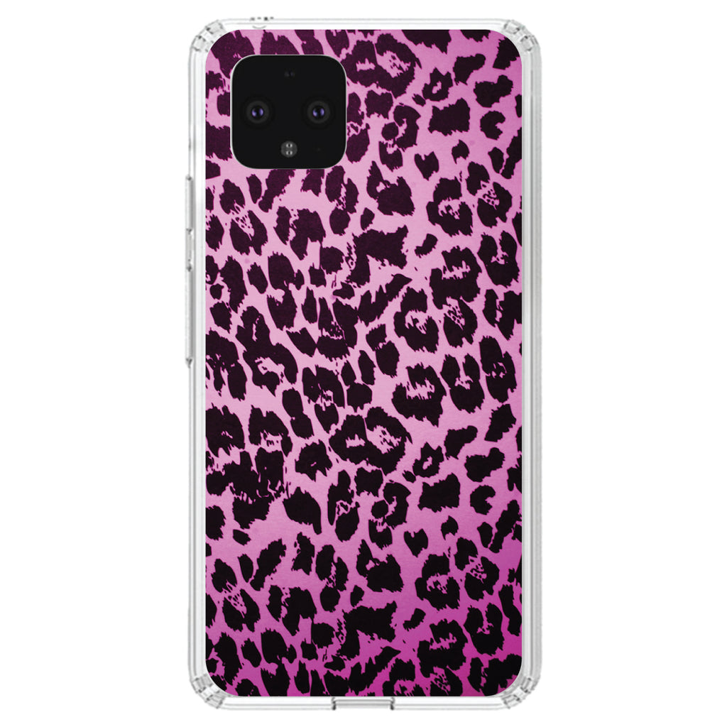 Pink Purple Leopard Skin Spots Clear Shockproof iPhone Case, view 24