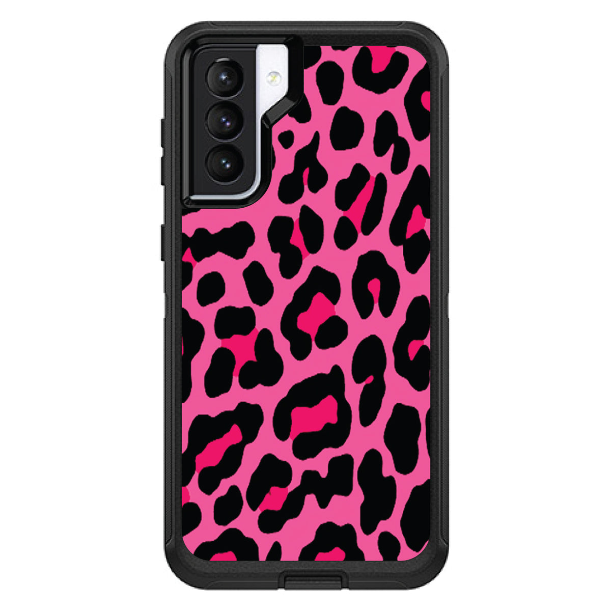 Hot Pink Black Leopard Skin Spots OtterBox Defender Case for iPhone & Galaxy, view 6