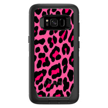 DistinctInk™ OtterBox Defender Series Case for Apple iPhone / Samsung Galaxy / Google Pixel - Hot Pink Black Leopard Skin Spots