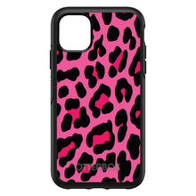 DistinctInk™ OtterBox Symmetry Series Case for Apple iPhone / Samsung Galaxy / Google Pixel - Hot Pink Black Leopard Skin Spots