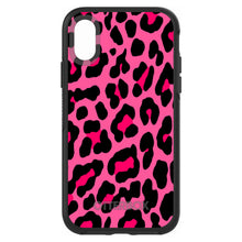 DistinctInk™ OtterBox Symmetry Series Case for Apple iPhone / Samsung Galaxy / Google Pixel - Hot Pink Black Leopard Skin Spots