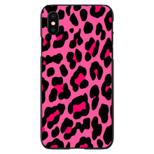 DistinctInk® Hard Plastic Snap-On Case for Apple iPhone or Samsung Galaxy - Hot Pink Black Leopard Skin Spots