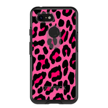 DistinctInk™ OtterBox Symmetry Series Case for Apple iPhone / Samsung Galaxy / Google Pixel - Hot Pink Black Leopard Skin Spots