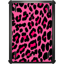 DistinctInk™ OtterBox Defender Series Case for Apple iPad / iPad Pro / iPad Air / iPad Mini - Hot Pink Black Leopard Skin Spots