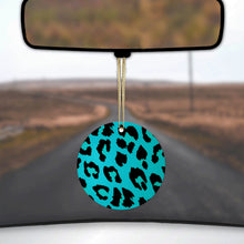 Teal Black Leopard Skin Spots Ceramic Ornament