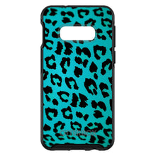 DistinctInk™ OtterBox Symmetry Series Case for Apple iPhone / Samsung Galaxy / Google Pixel - Teal Black Leopard Skin Spots