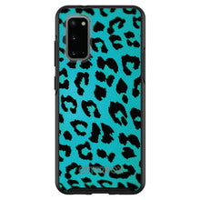 DistinctInk™ OtterBox Symmetry Series Case for Apple iPhone / Samsung Galaxy / Google Pixel - Teal Black Leopard Skin Spots