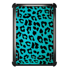 DistinctInk™ OtterBox Defender Series Case for Apple iPad / iPad Pro / iPad Air / iPad Mini - Teal Black Leopard Skin Spots