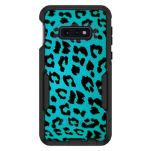 DistinctInk™ OtterBox Commuter Series Case for Apple iPhone or Samsung Galaxy - Teal Black Leopard Skin Spots