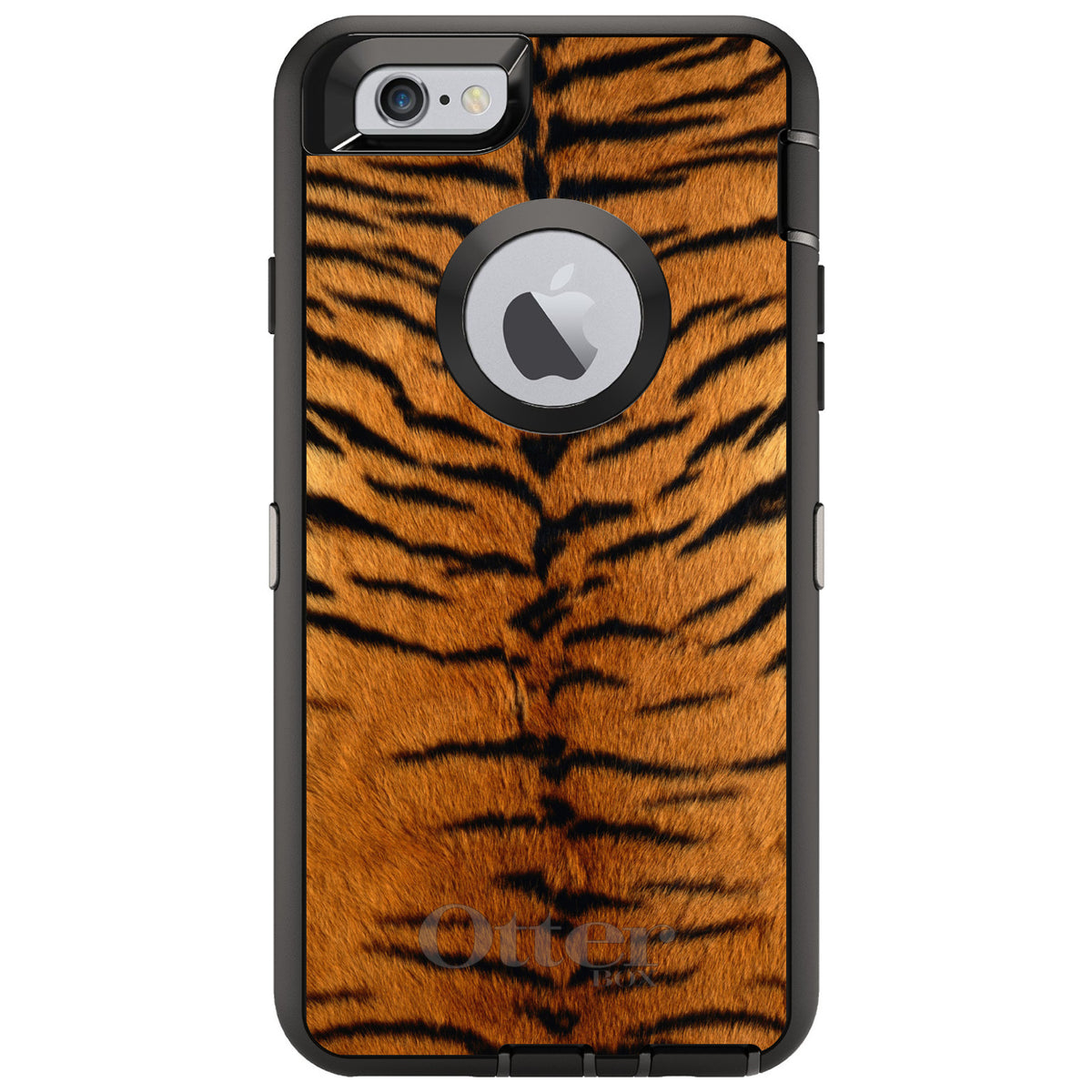 Yellow Black Tiger Fur Skin OtterBox Defender Case for iPhone & Galaxy, view 4